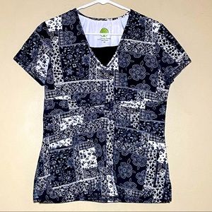 Healing Hands 100% Cotton Soft Medical Srub Top Size Medium